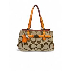 Coach Signature Chelsea Khaki Rose Jayden Carryall Tote Satchel Bag